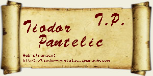 Tiodor Pantelić vizit kartica